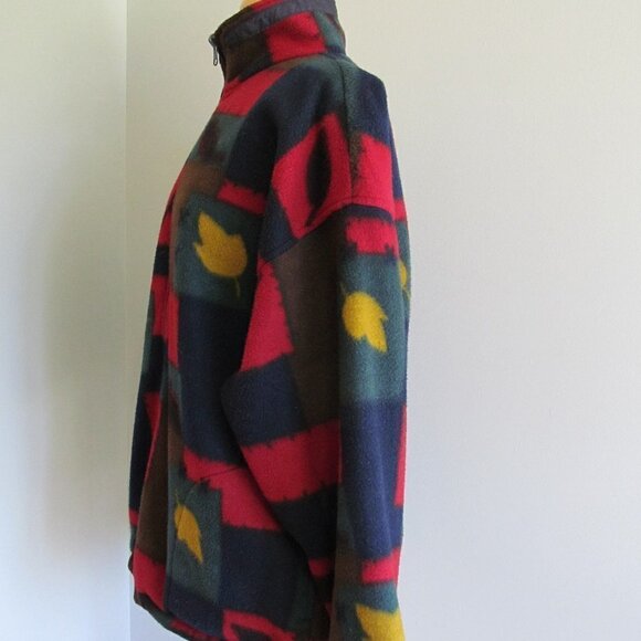 Jennifer Moore Fleece Windbreaker Reversible Jacke - Picture 3 of 8